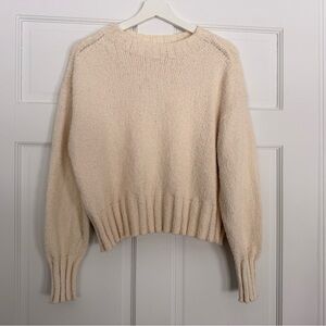NWOT JCrew relaxed fit cream colored crewneck sweater